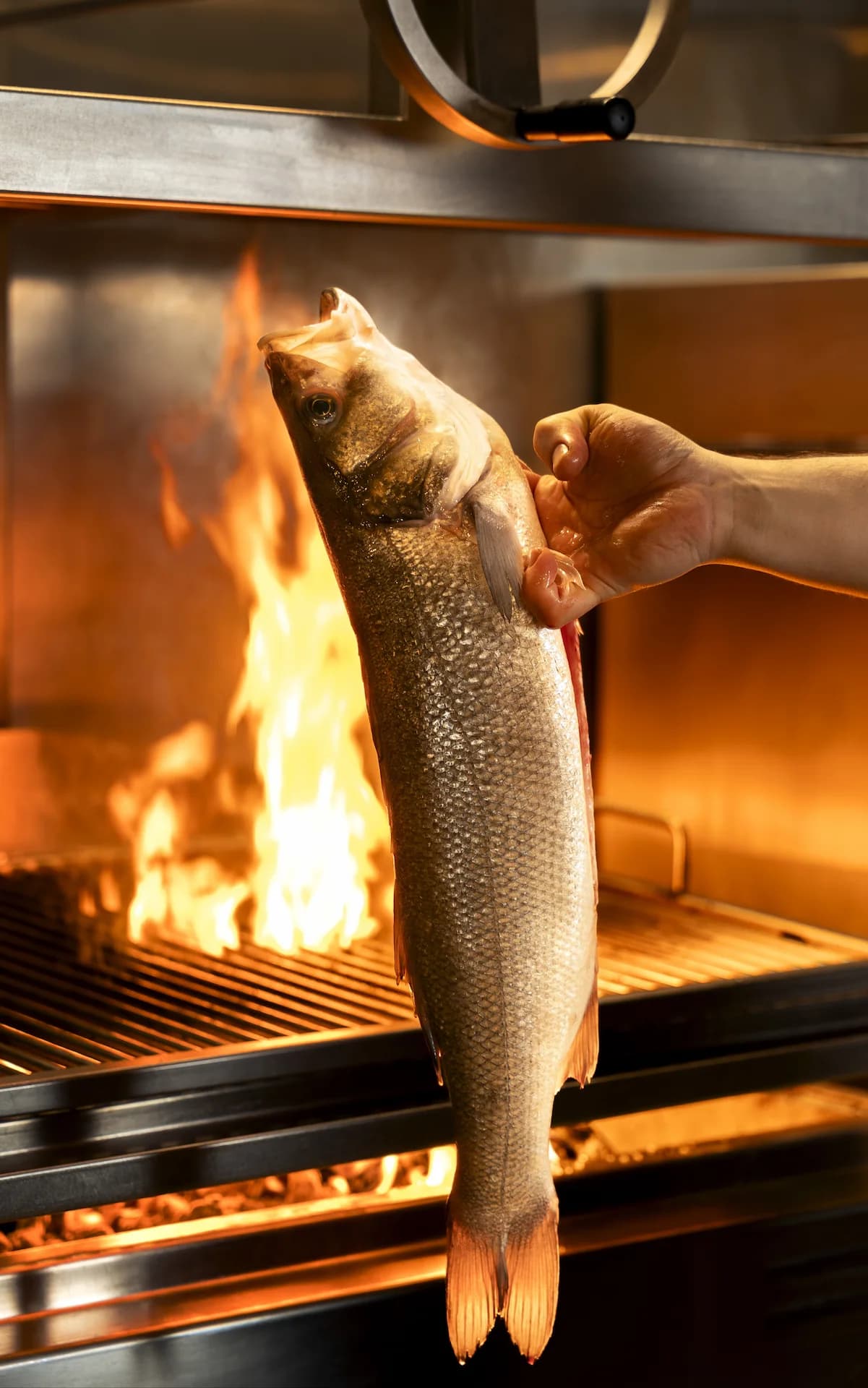 Lubina a la brasa en Carbònic Restaurant Salou